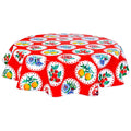freckled sage round doily 2 red oilcloth tablecloth
