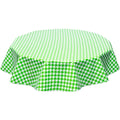 freckled sage round houndstooth lime green oilcloth tablecloth