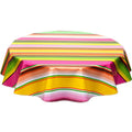 freckled sage round serape pink oilcloth tablecloth