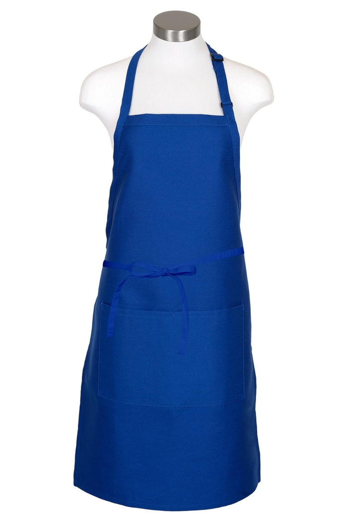 Fame Royal Blue Butcher Adjustable Apron (2 Pockets)