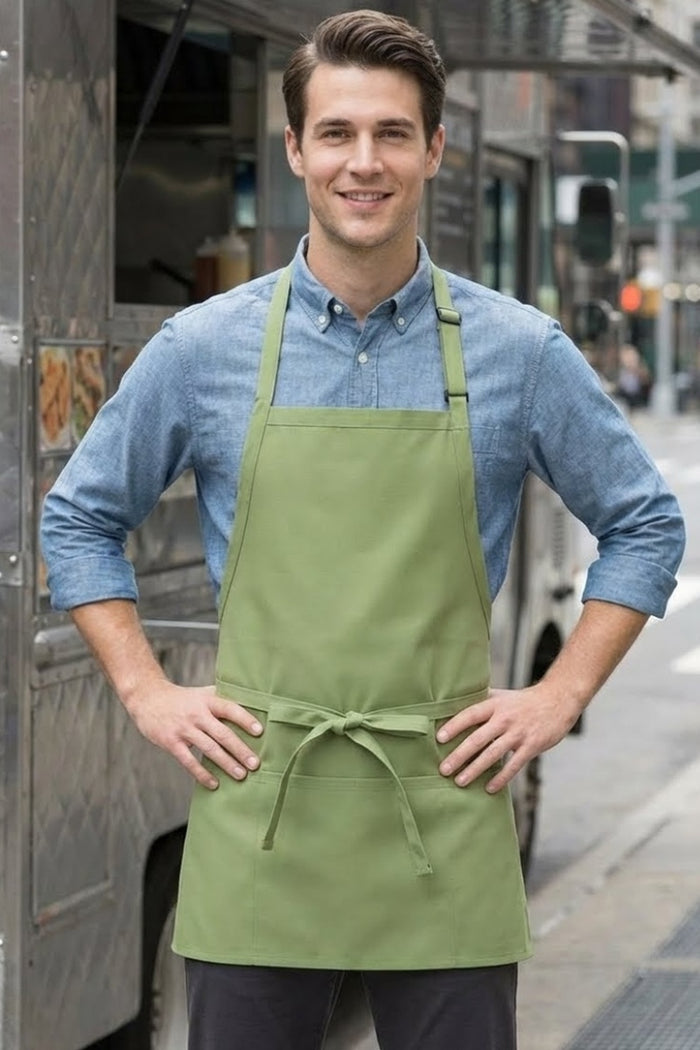 Fame Sage Bib Adjustable Apron (3 Pockets)