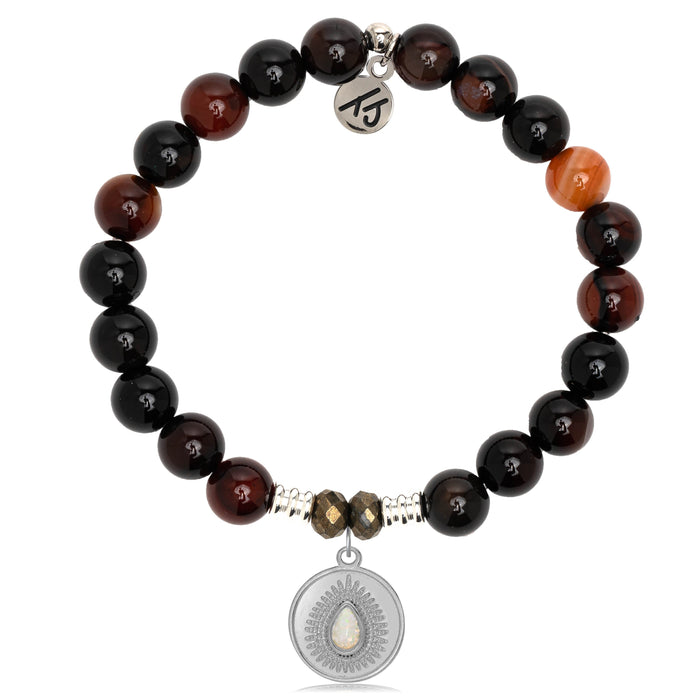 Sardonyx Stone Bracelet with Your One of a Kind Sterling Silver Charm