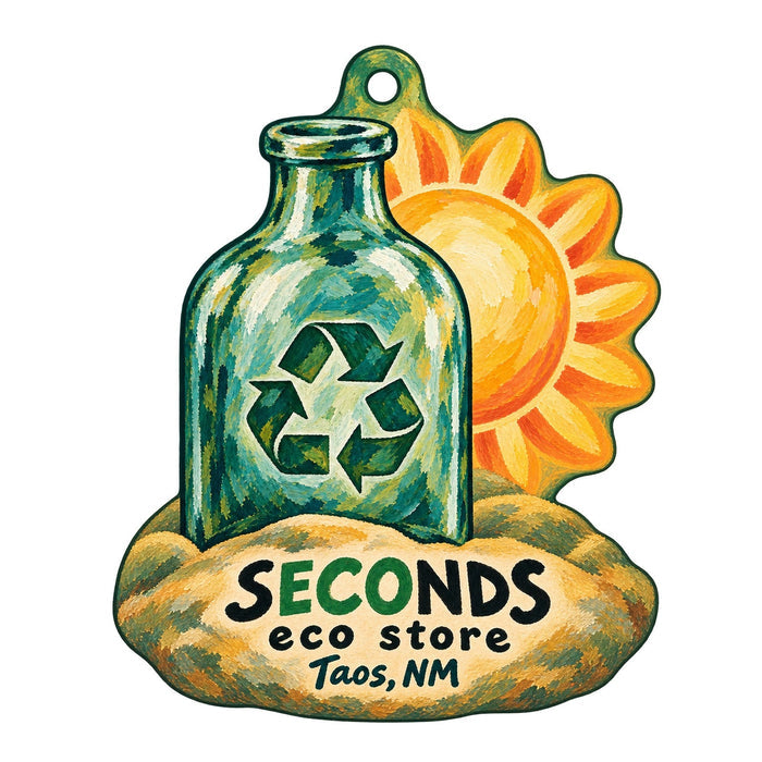 Seconds Eco Store Logo custom wood ornament OC116 on white