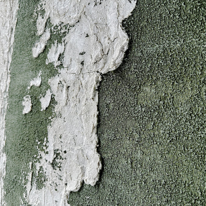 Close-up of Serene Modern Abstract Textured Wall Art, highlighting the intricate 3D texture, hand-painted details, and clear gel finish on the poly-cotton canvas.