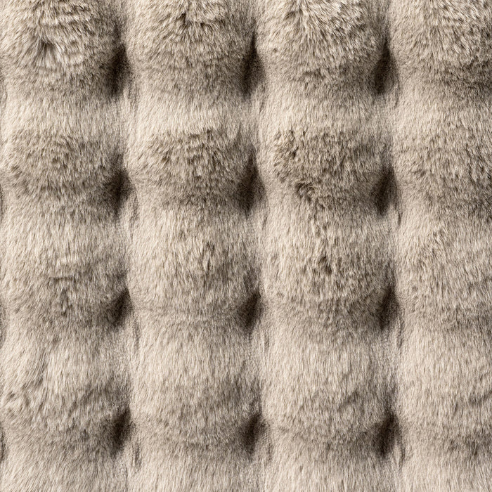 Severa 180x300cm Fluffy Fur Textured Bubble Rug Beige