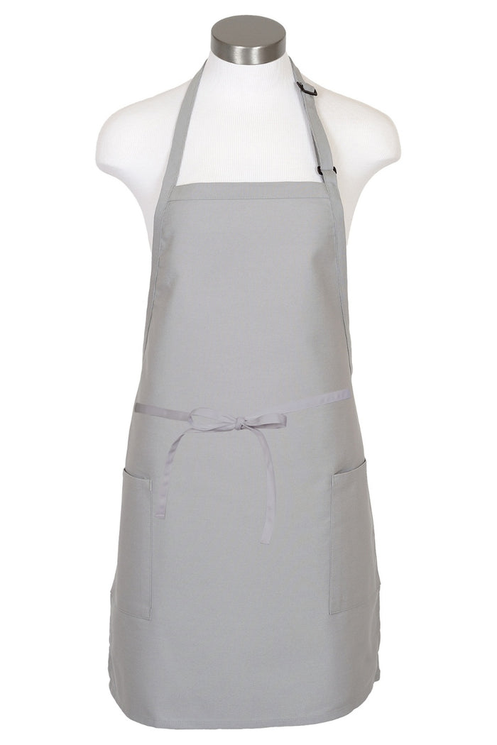 Fame Silver Bib Adjustable Apron (2-Patch Pockets)