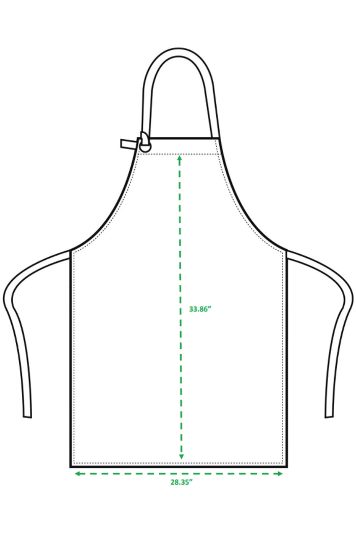 Artisan Collection by Reprime Silver "Calibre" Heavy Cotton Canvas Adjustable Bib Apron (No Pockets)