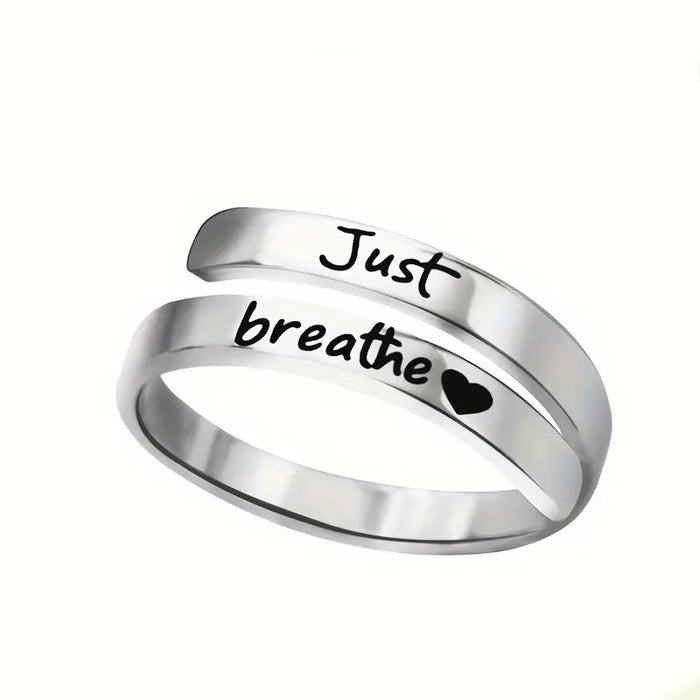 Silver Spiral Heart Ring
