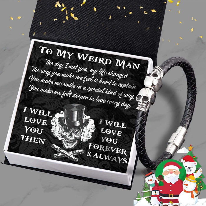 Skull Cuff Bracelet - Skull - To My Man - I Will Love You Then - Gbbh26003