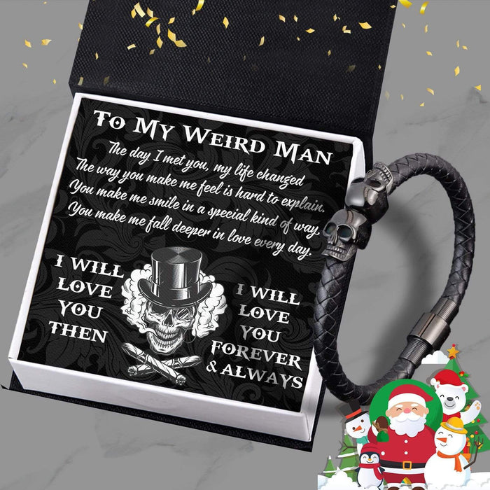 Skull Cuff Bracelet - Skull - To My Man - I Will Love You Then - Gbbh26003