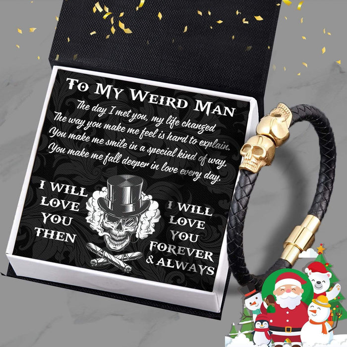 Skull Cuff Bracelet - Skull - To My Man - I Will Love You Then - Gbbh26003