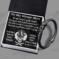 Skull Cuff Bracelet - Skull - To My Man - I Will Love You Then - Gbbh26003