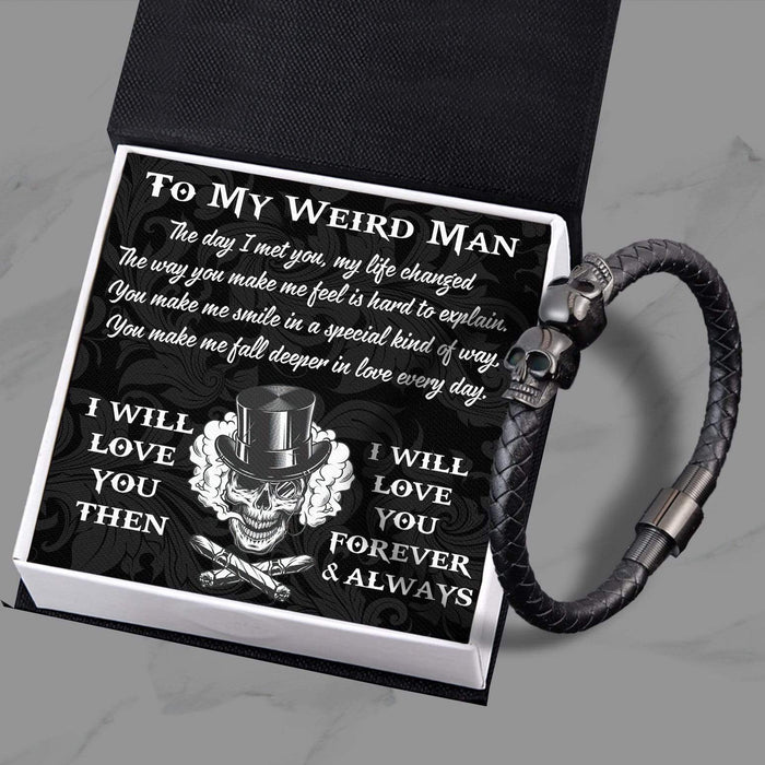 Skull Cuff Bracelet - Skull - To My Man - I Will Love You Then - Gbbh26003