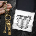 Skull Keychain Holder - Biker - To My Son - Remember Whose Son You Are And Spread Your Wings - Gkci16011
