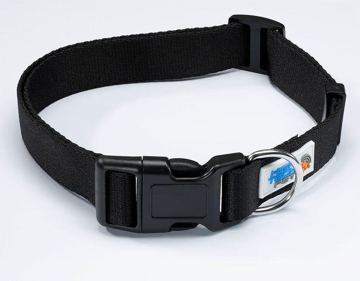 SOLID BLACK DELUXE COLLAR - Extra Large