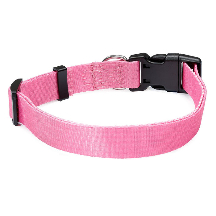 SOLID PINK DELUXE COLLAR - Extra Large