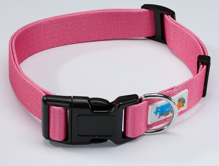 SOLID PINK DELUXE COLLAR - Large