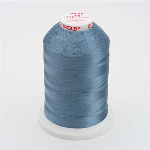 Sulky 40 wt 5500 Yard Rayon Thread - 940-1172 - Med Weathered Blue