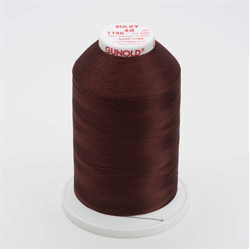 Sulky 40 wt 5500 Yard Rayon Thread - 940-1186 - Sable Brown