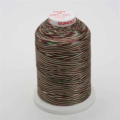Sulky 40 wt 5500 Yard Rayon Thread - 940-2207 - Green/Burg/Tan