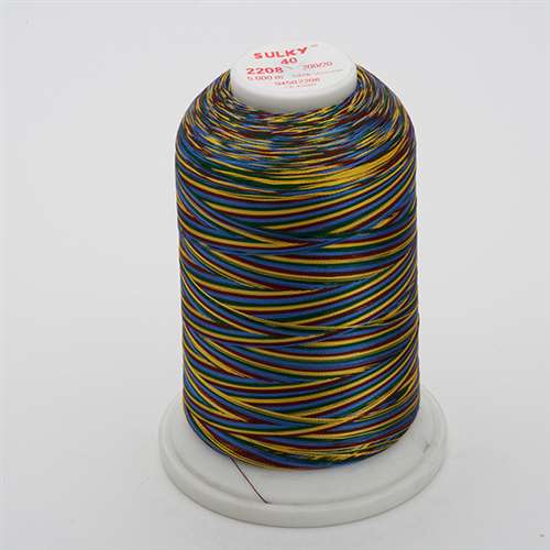 Sulky 40 wt 5500 Yard Rayon Thread - 940-2208 - Burg/Green/Blue/Tan