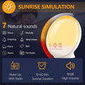 Sunrise Sunset LED Alarm Clock with Colorful Atmosphere