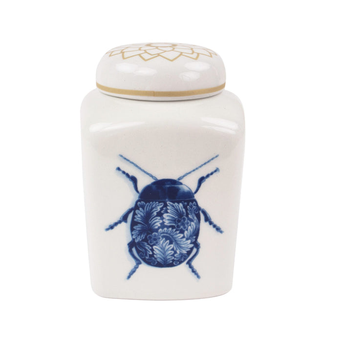 Tea Caddy Wunderkammer Bugs Delft Blue
