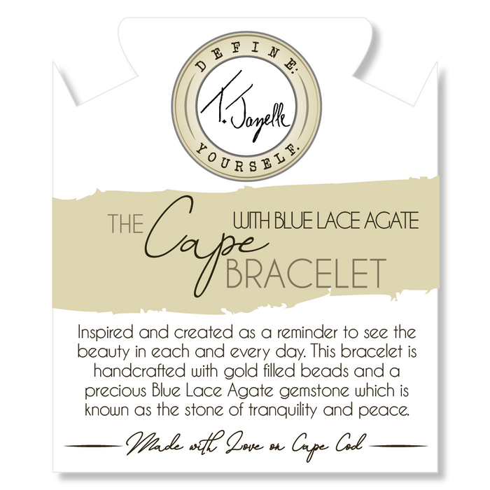 The Cape Bracelet - Gold Filled with Blue Lace Agate Ball
