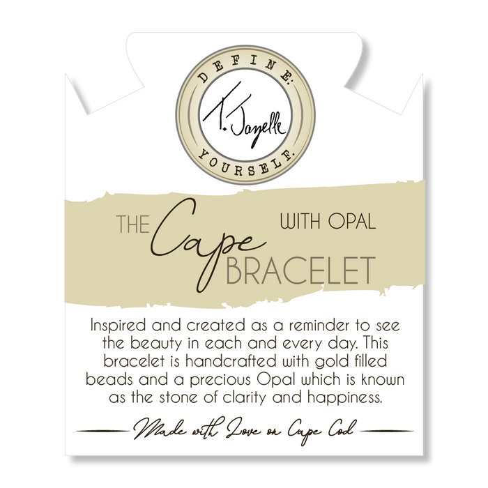 The Cape Bracelet - Gold Filled with Fire Opal Ball