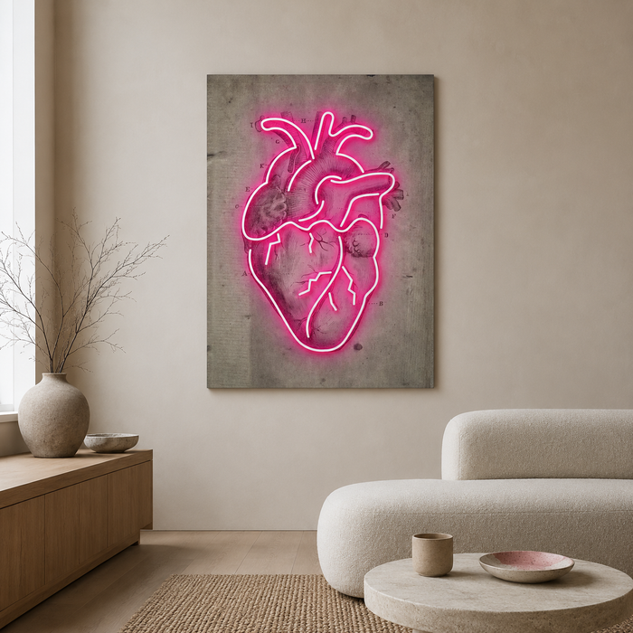 The Neon Heart — Anatomical Print