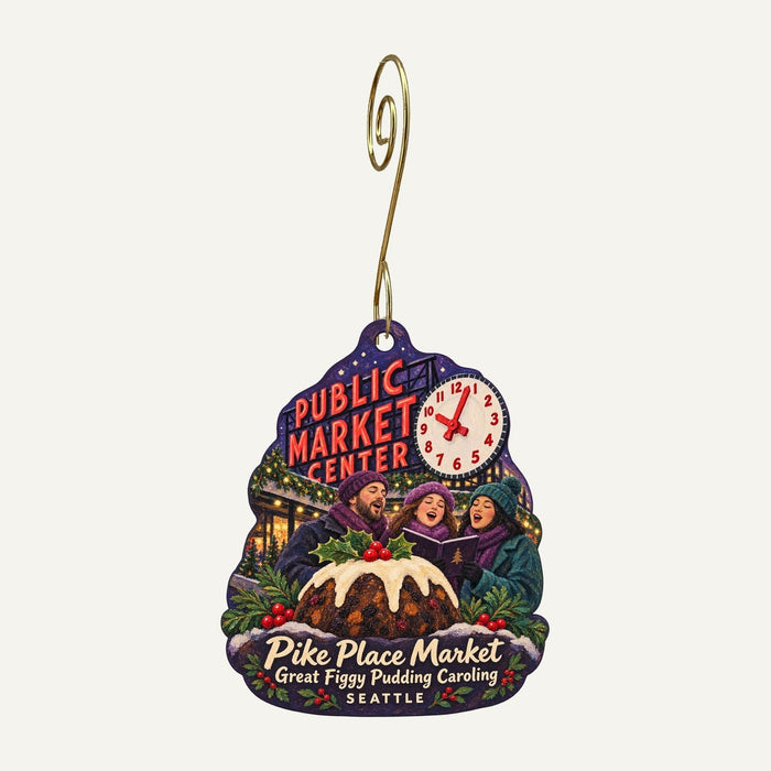 The Purple Store Christmas custom wood ornament OC57 hanging on hook