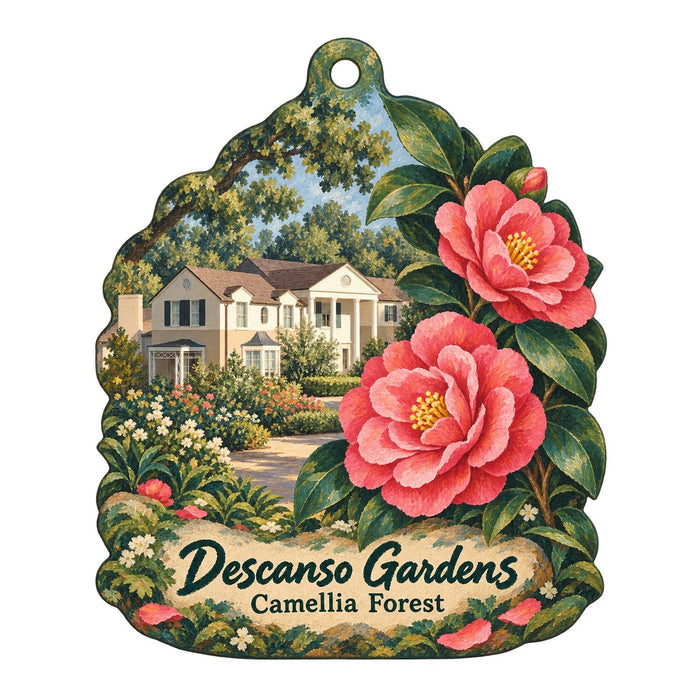 The Store at Descanso Gardens Town Icon custom wood ornament OC82 on white