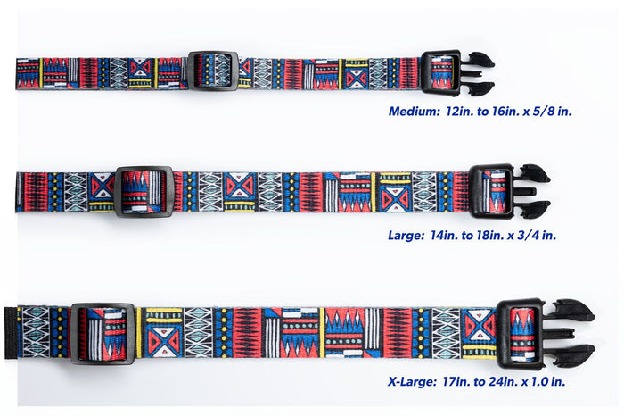 TRIBAL PATTERN DELUXE COLLAR - Large