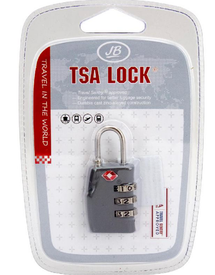 TSA Lock 3-Dial, Silver