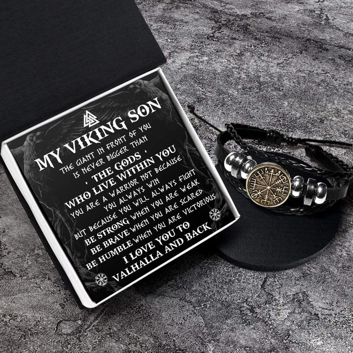 Viking Compass Bracelet - Viking - My Viking Son - I Love You Valhalla And Back - Gbla16003