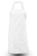 Pinnacle White Bib Apron (3 Pockets)
