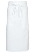 Fame White Bistro Apron (2 Pockets)