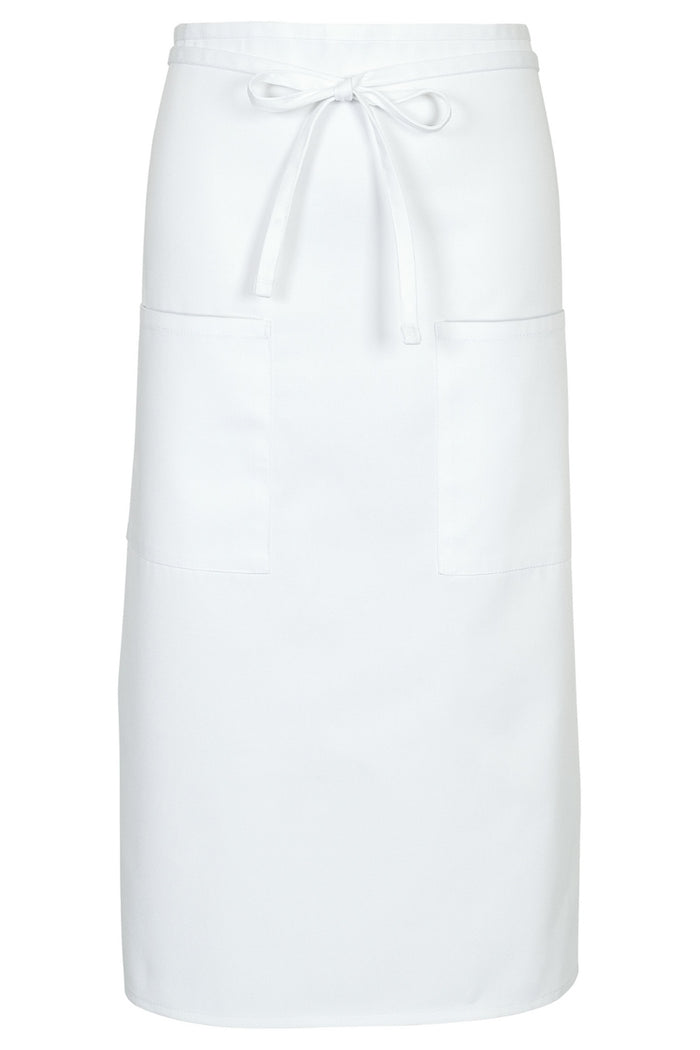 Fame White Bistro Apron (2 Pockets)