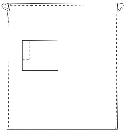 DayStar White Bistro Apron (One Pocket with Pencil Divide)