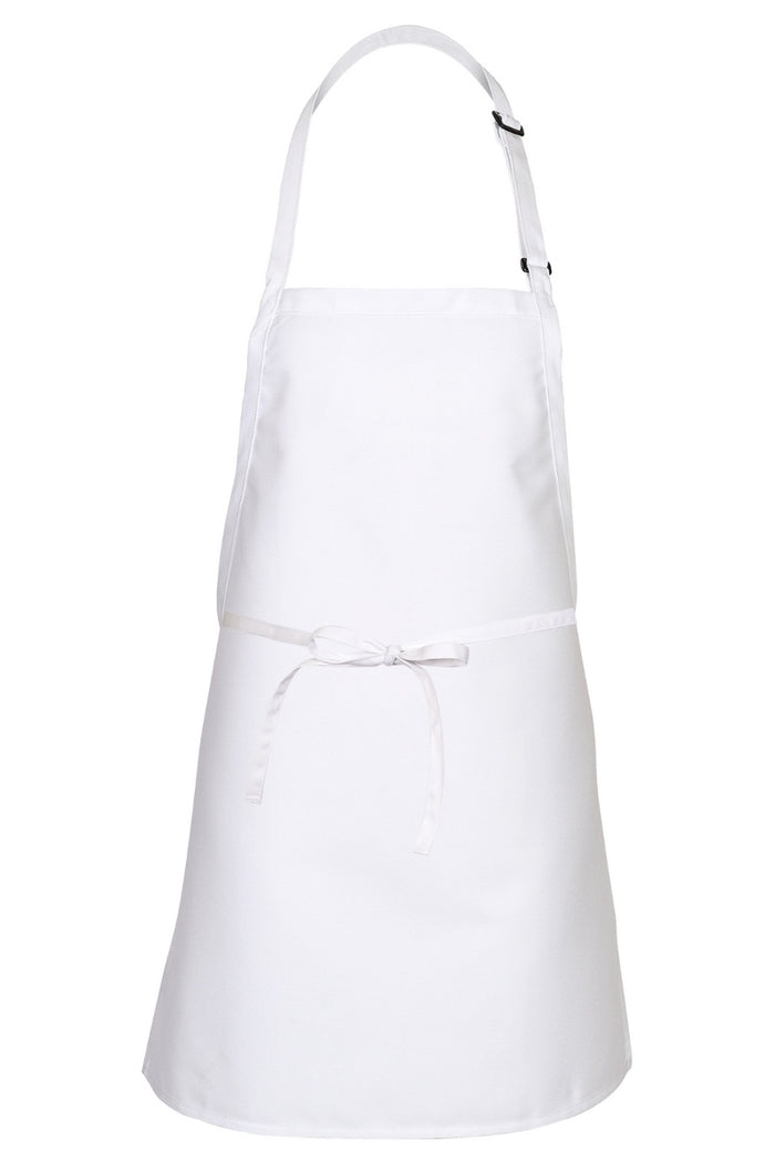 Fame White Cover Up Bib Adjustable Apron (No Pockets)