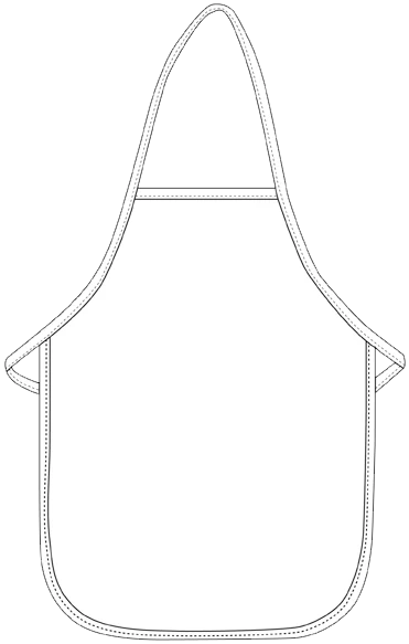 DayStar White Kid's Bib Apron (No Pockets)
