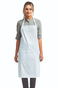 Artisan Collection by Reprime White Sustainable Bib Apron (No Pockets)