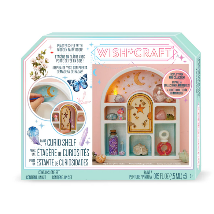 Wish Craft Curio Shelf paint set packaging with illustrations and text.