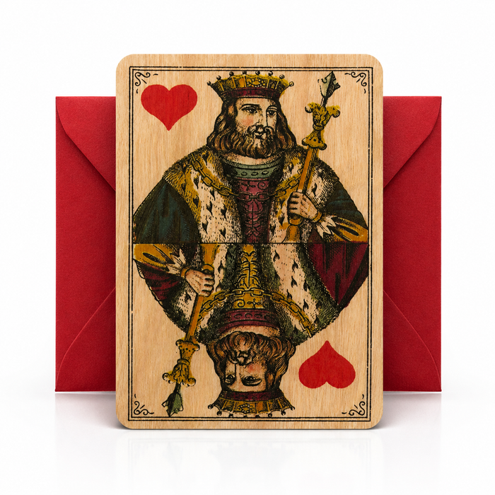 Wood Flat Card - The King