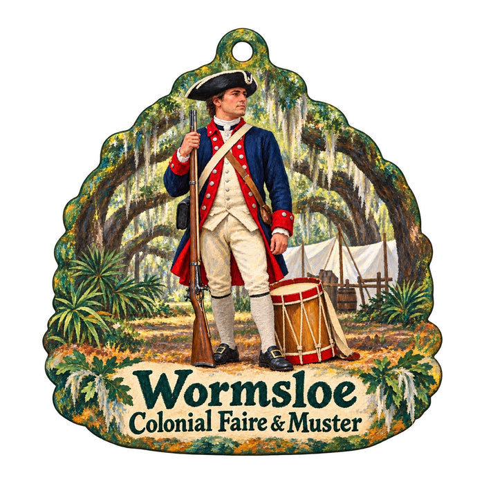 Wormsloe State Historic Site Town Icon custom wood ornament OC115 on white