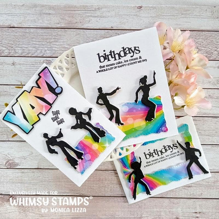 Yay Word and Shadow Die Set - Whimsy Stamps