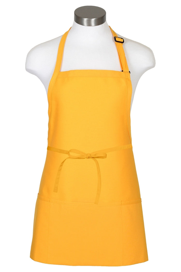 Fame Yellow Bib Adjustable Apron (3 Pockets)